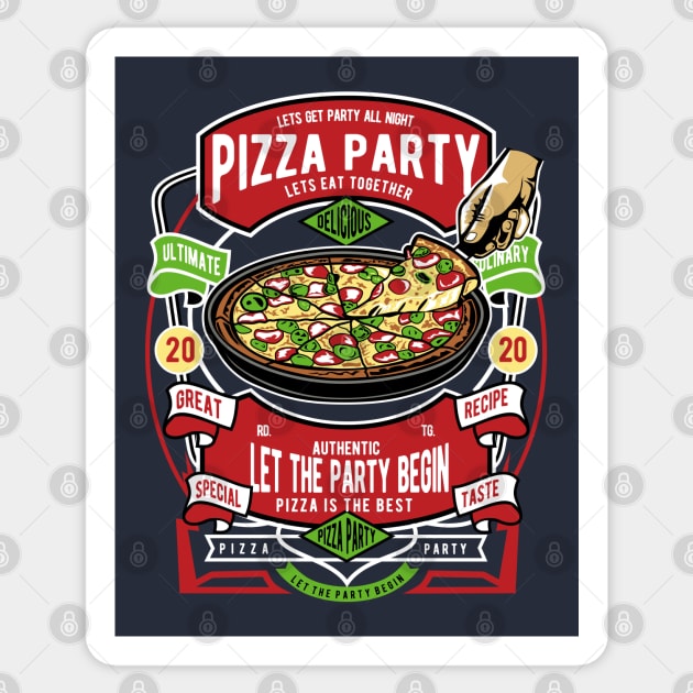 Pizza Party Theme Sticker by Mako Design 